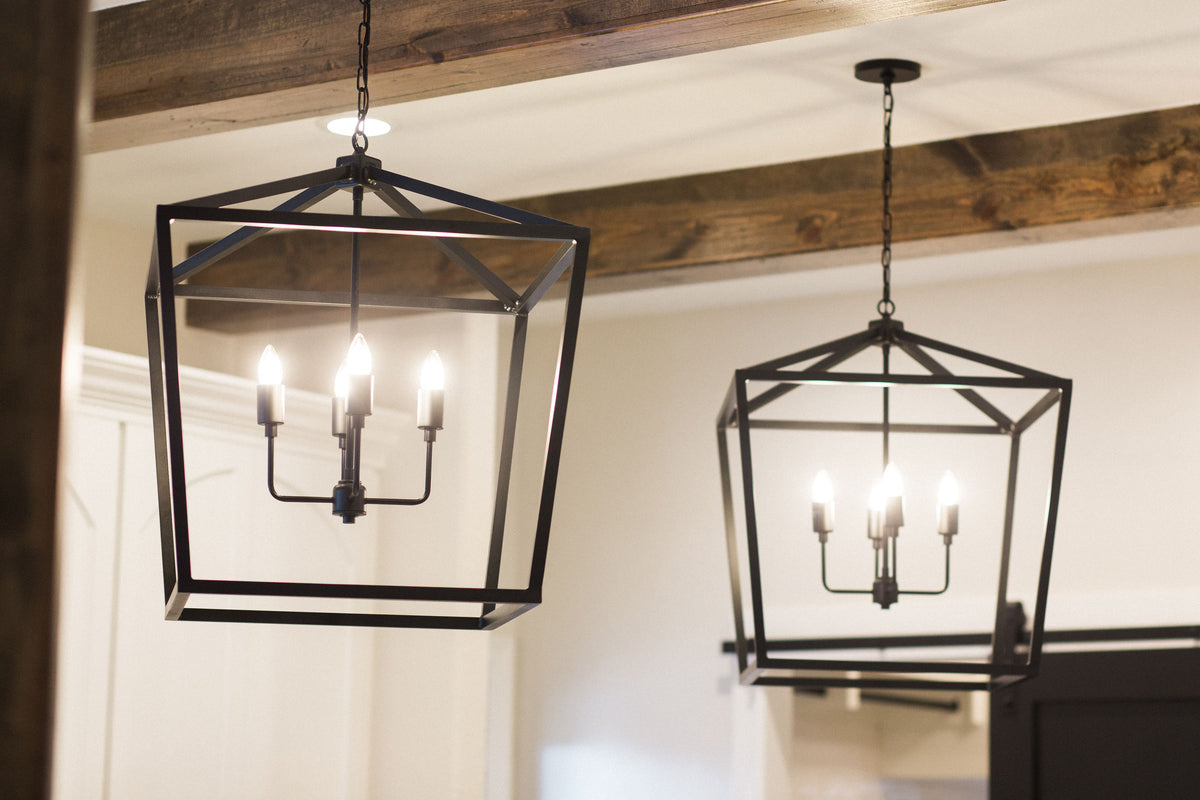 Custom Black Farmhouse Chandeliers