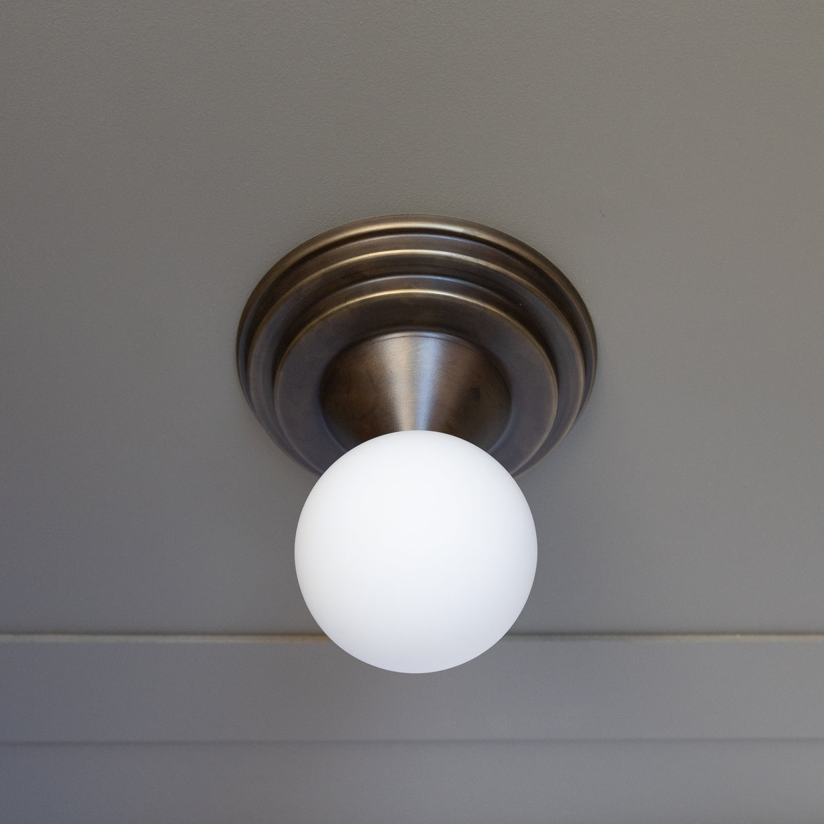 Adams Small Brass Ceiling Fixture