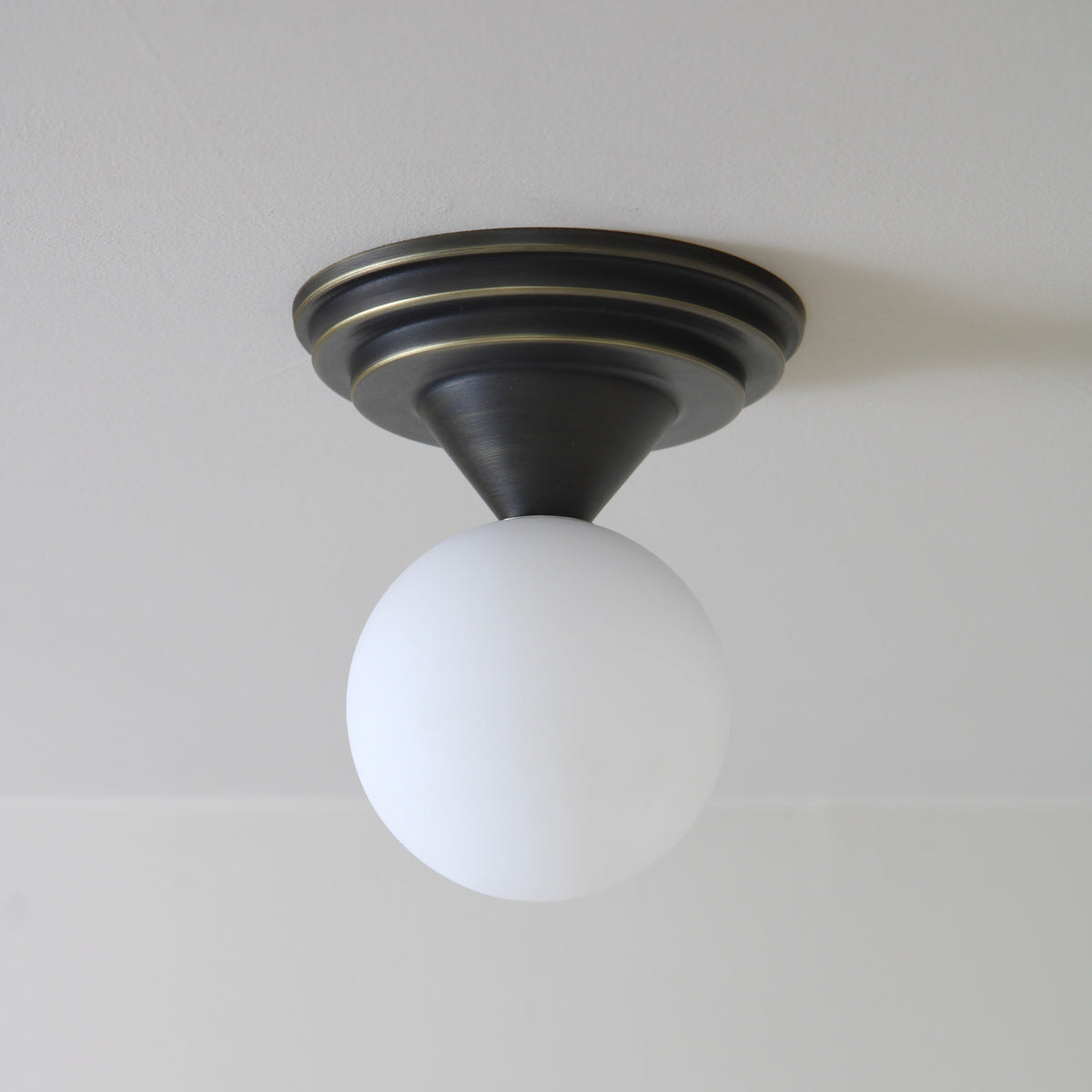 Adams Brass Compact Ceiling Fixture