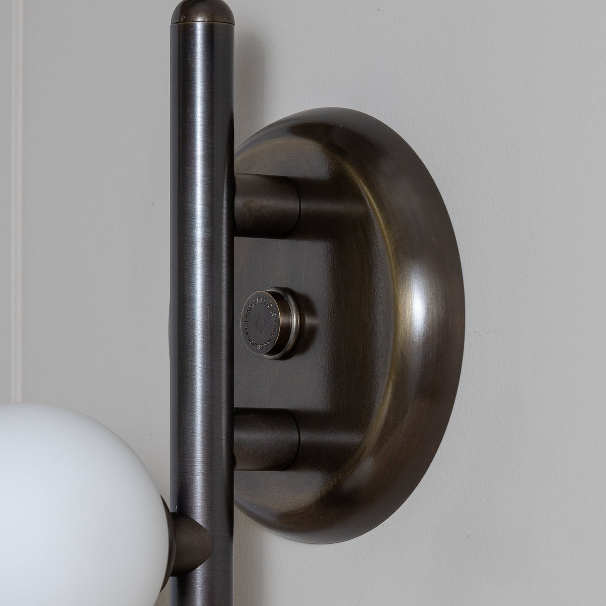 Brass Two Globe Wall Sconce