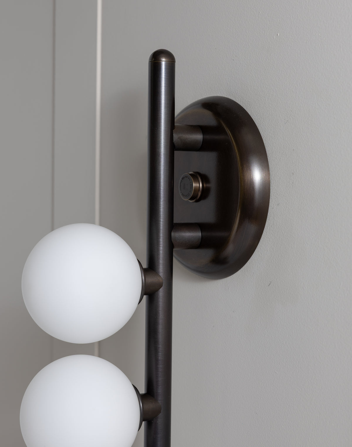 Brass Two Globe Wall Sconce