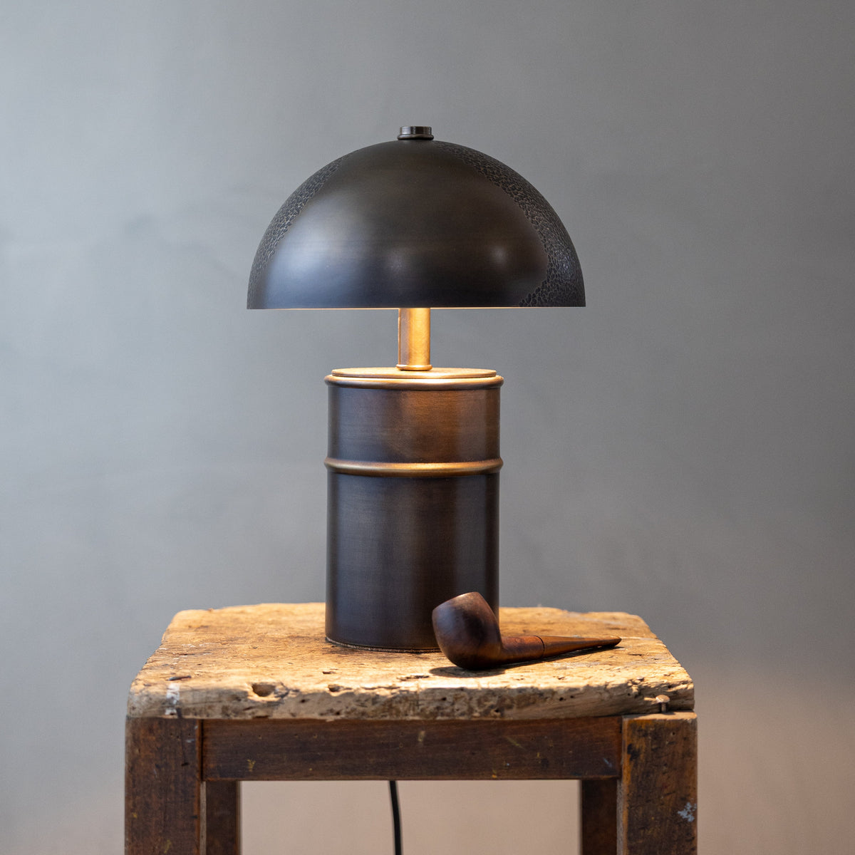 Petite Sculptural Brass Lamp