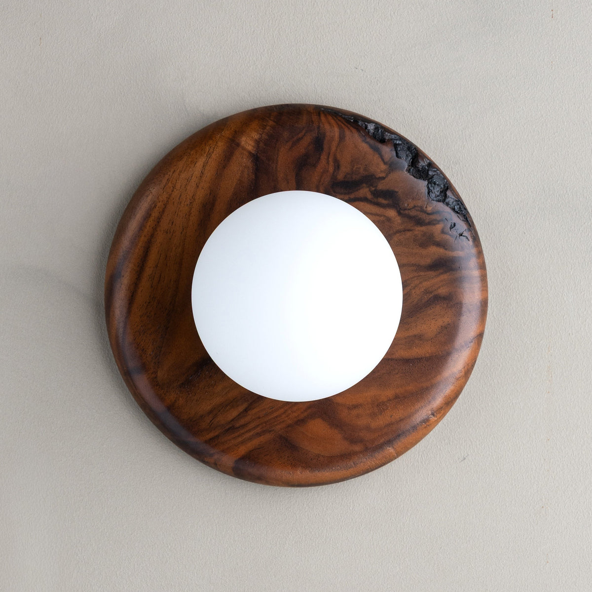 Walnut Wood Wall Sconce