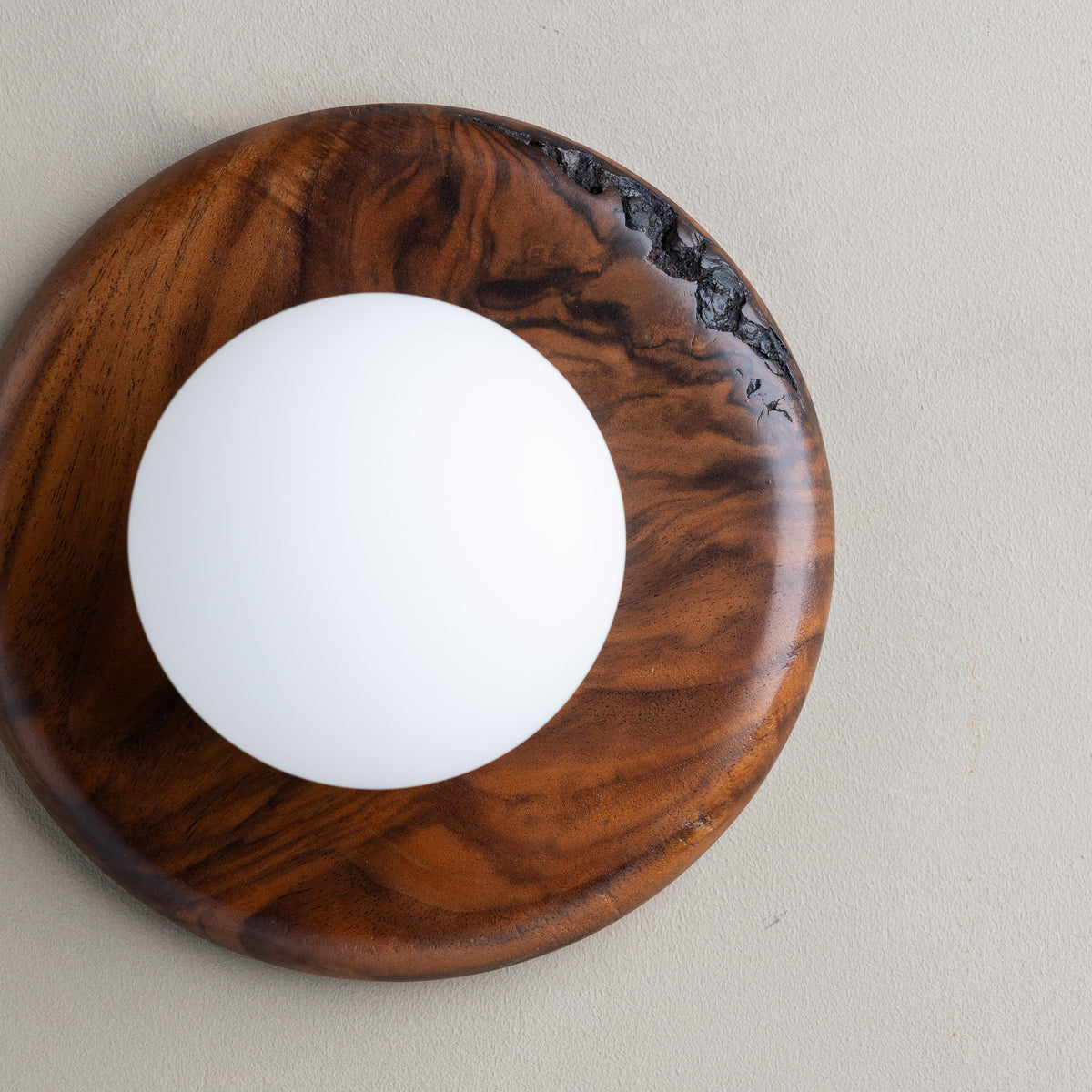 Walnut Wood Wall Sconce