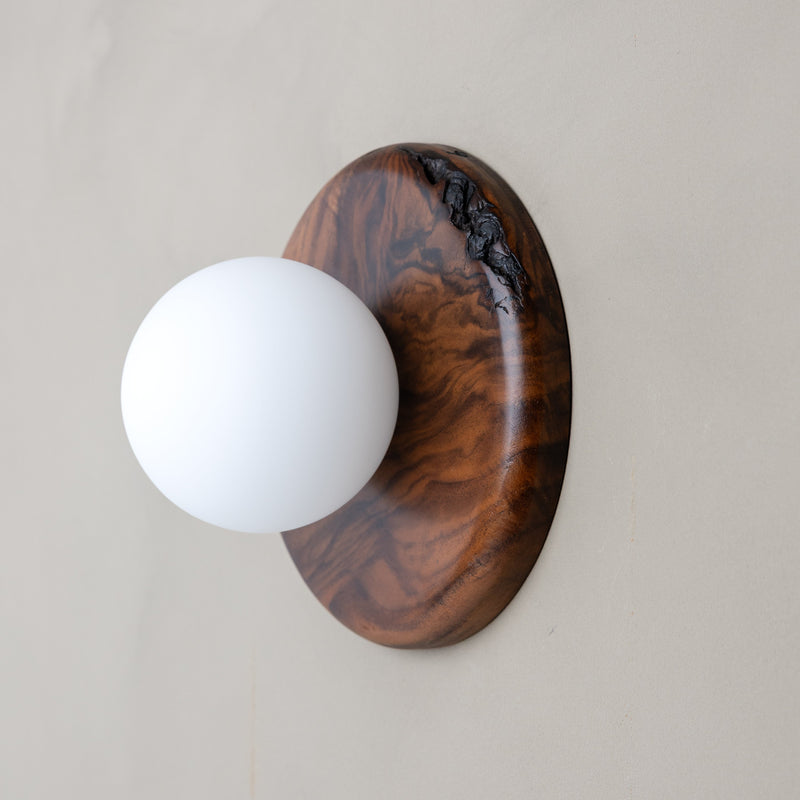 Walnut Wood Wall Sconce