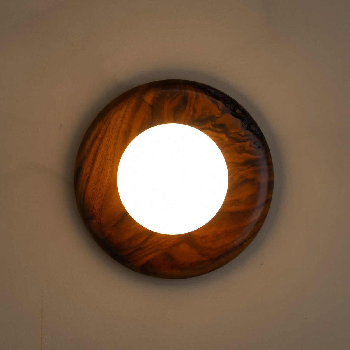 Walnut Wood Wall Sconce