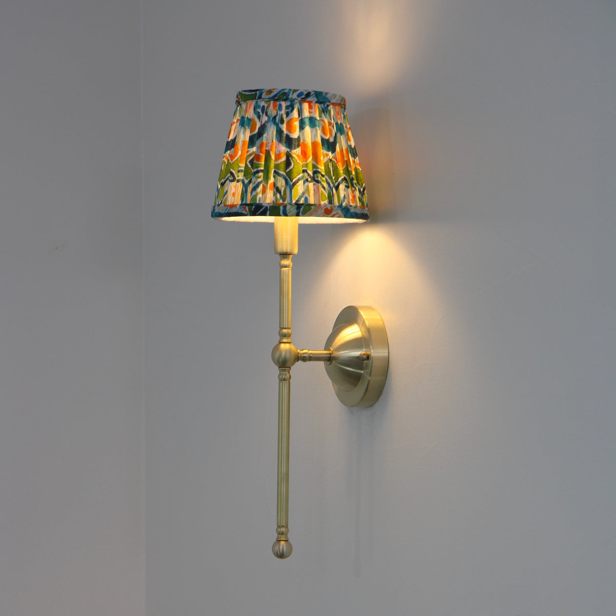 Comal Brass Sconce Multi Color Shade