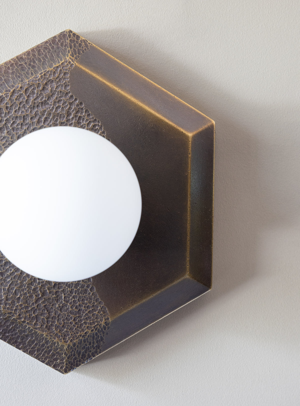Textured Brass Wall Sconce