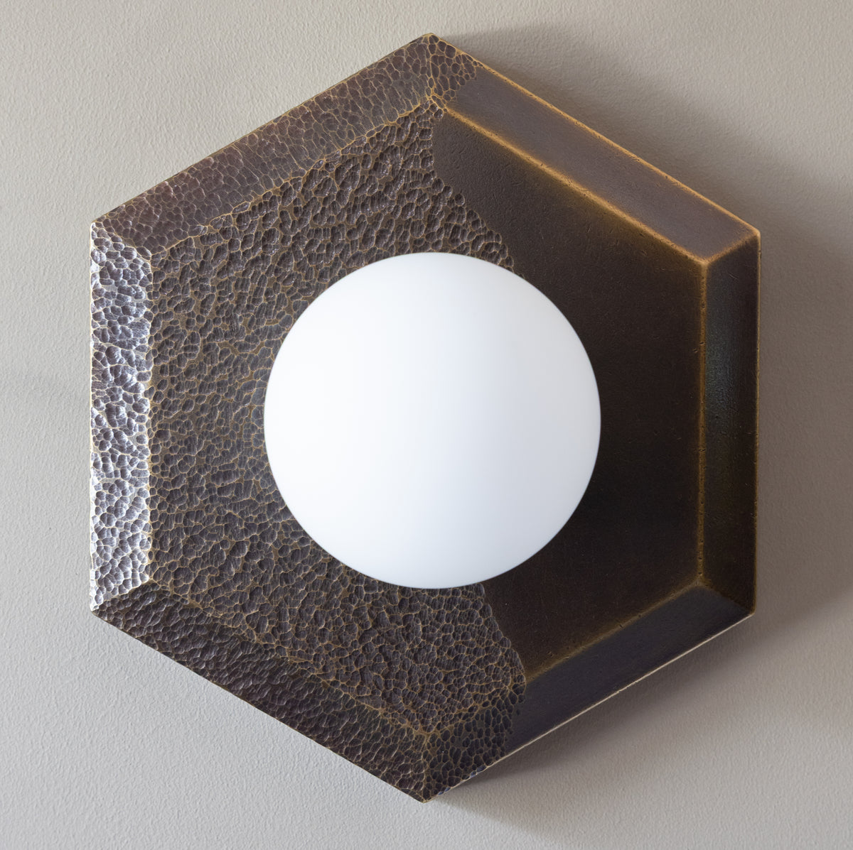 Textured Brass Wall Sconce
