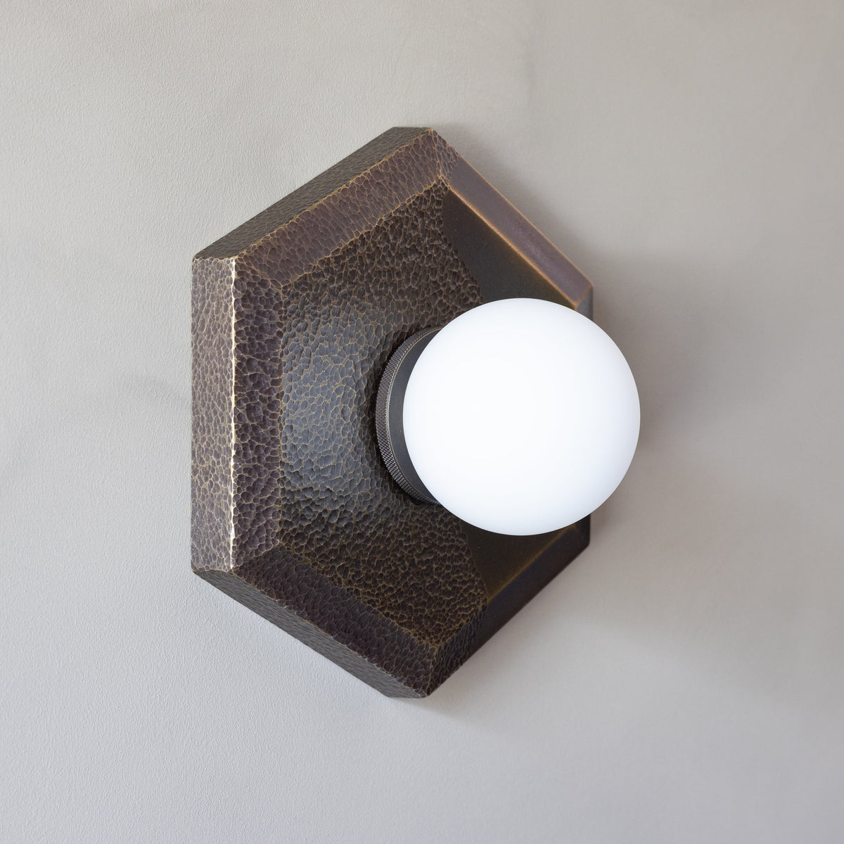 Textured Brass Wall Sconce
