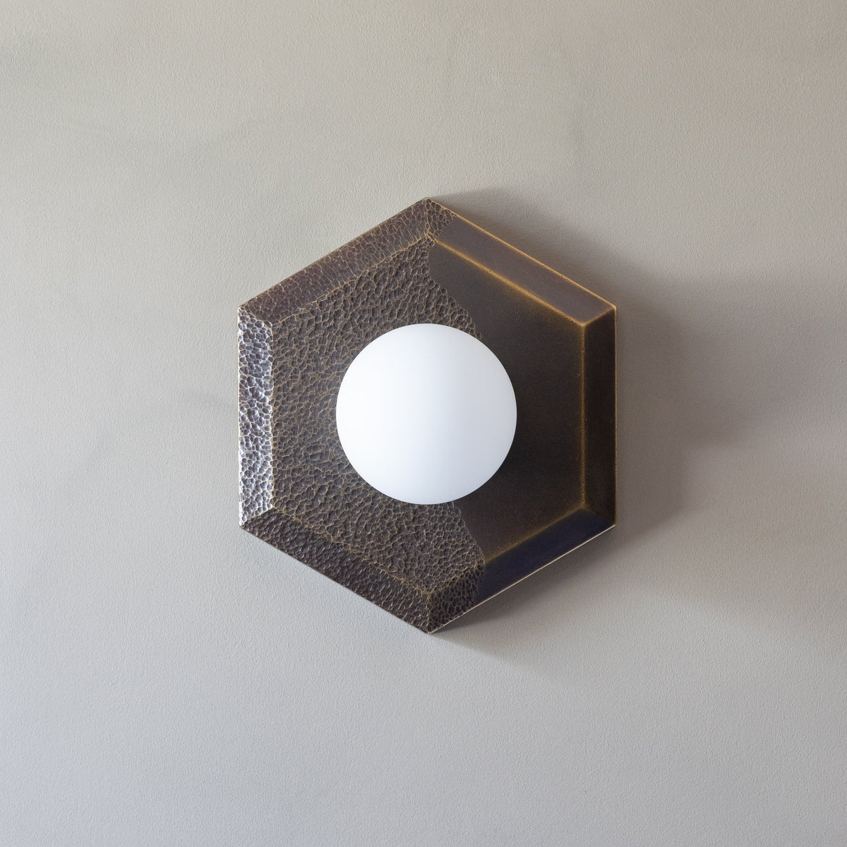 Textured Brass Wall Sconce