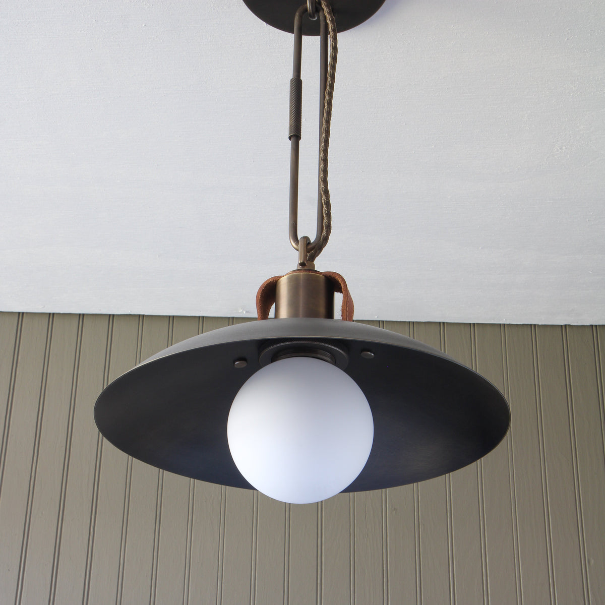 Kilgore Brass and Leather Pendant