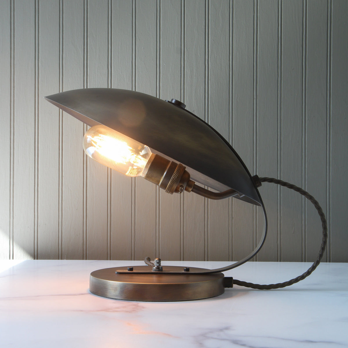 Brass Mid Century Industrial Lamp