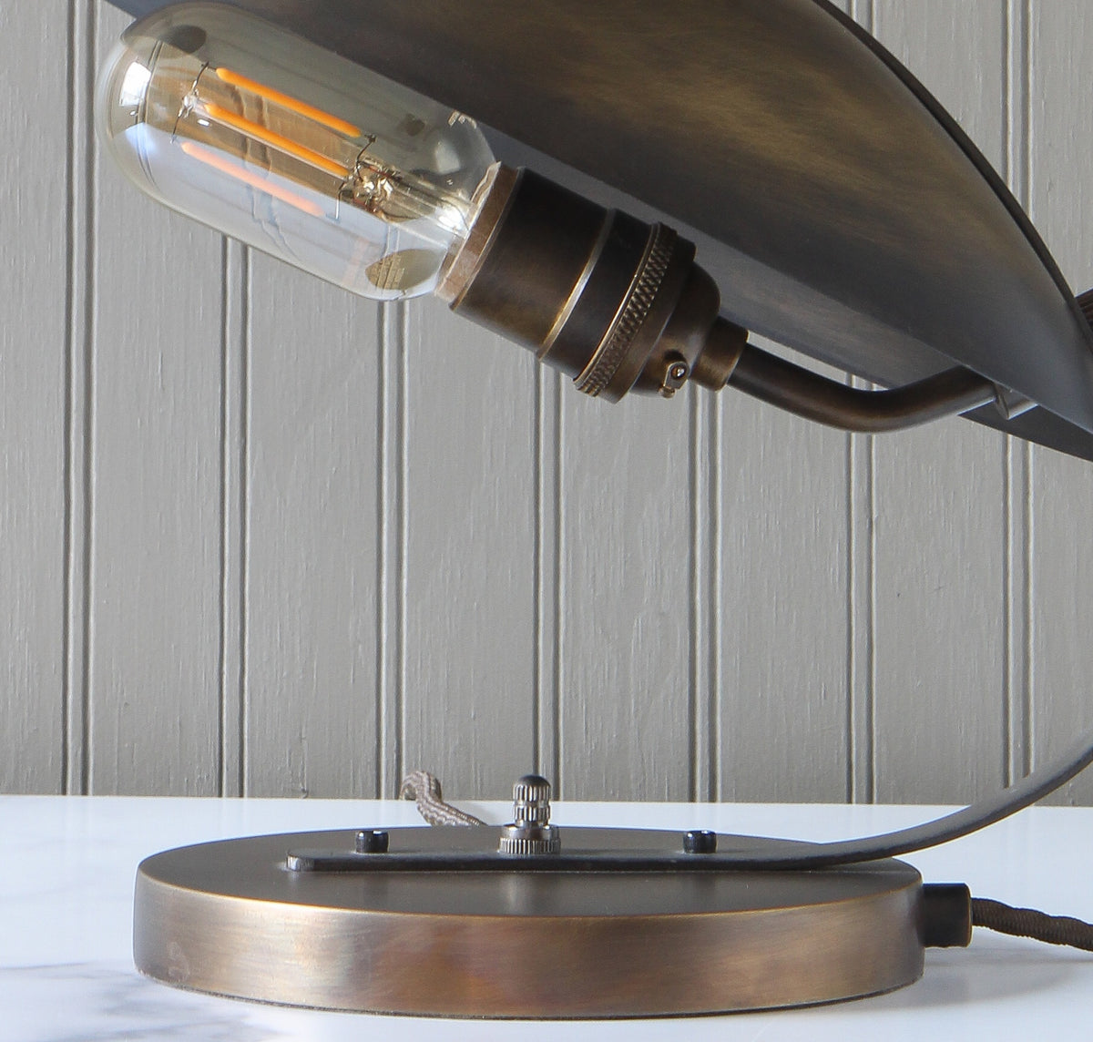 Mid Century Industrial Brass Lamp