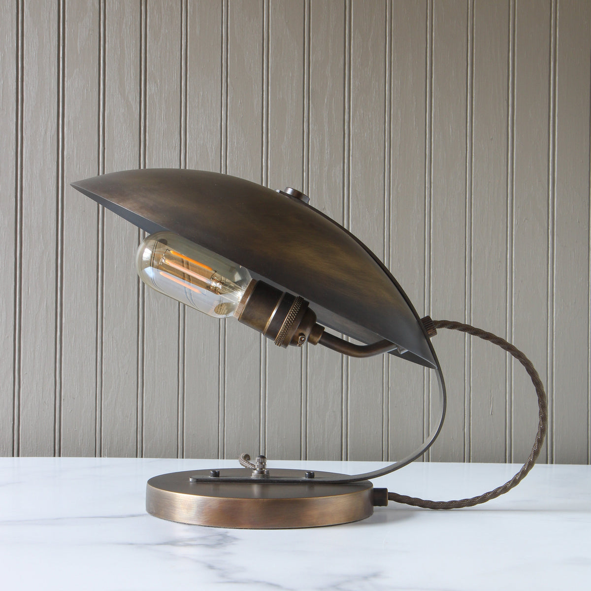 Mid Century Industrial Brass Lamp