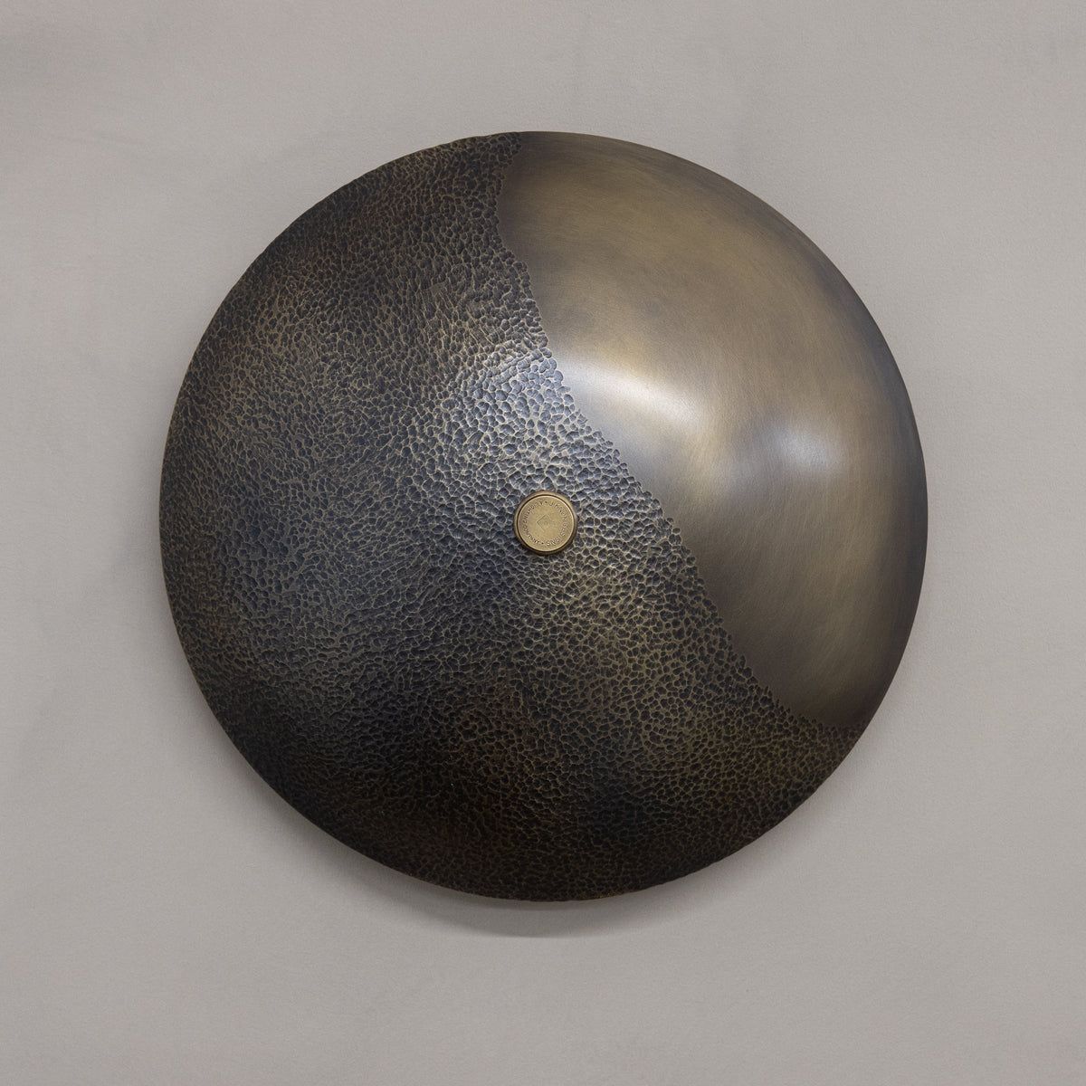 Textured Architectural Brass Wall Sconce