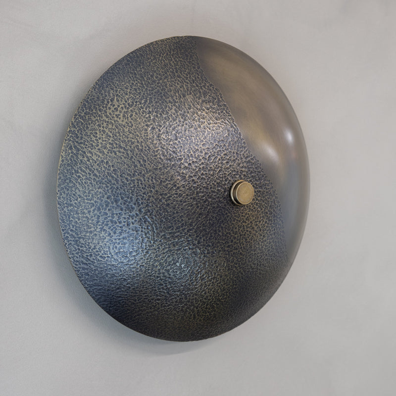 Textured Architectural Brass Wall Sconce