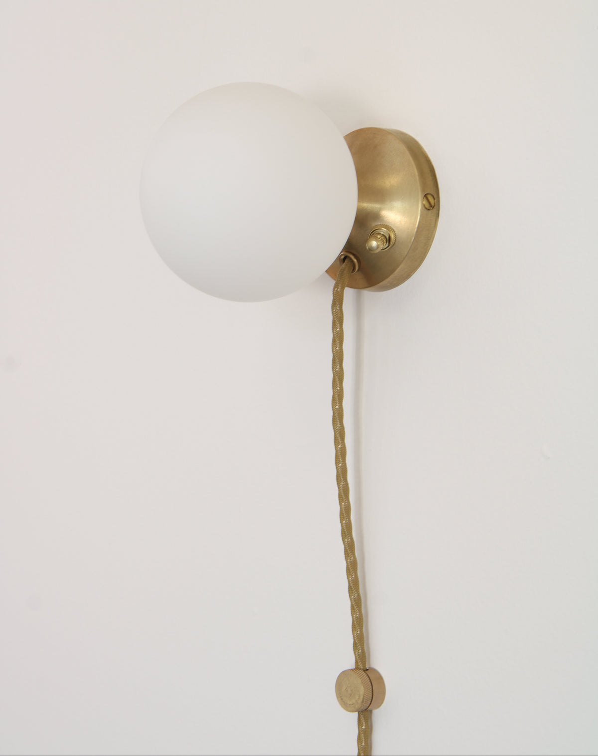 Brass Plug In Wall Sconce