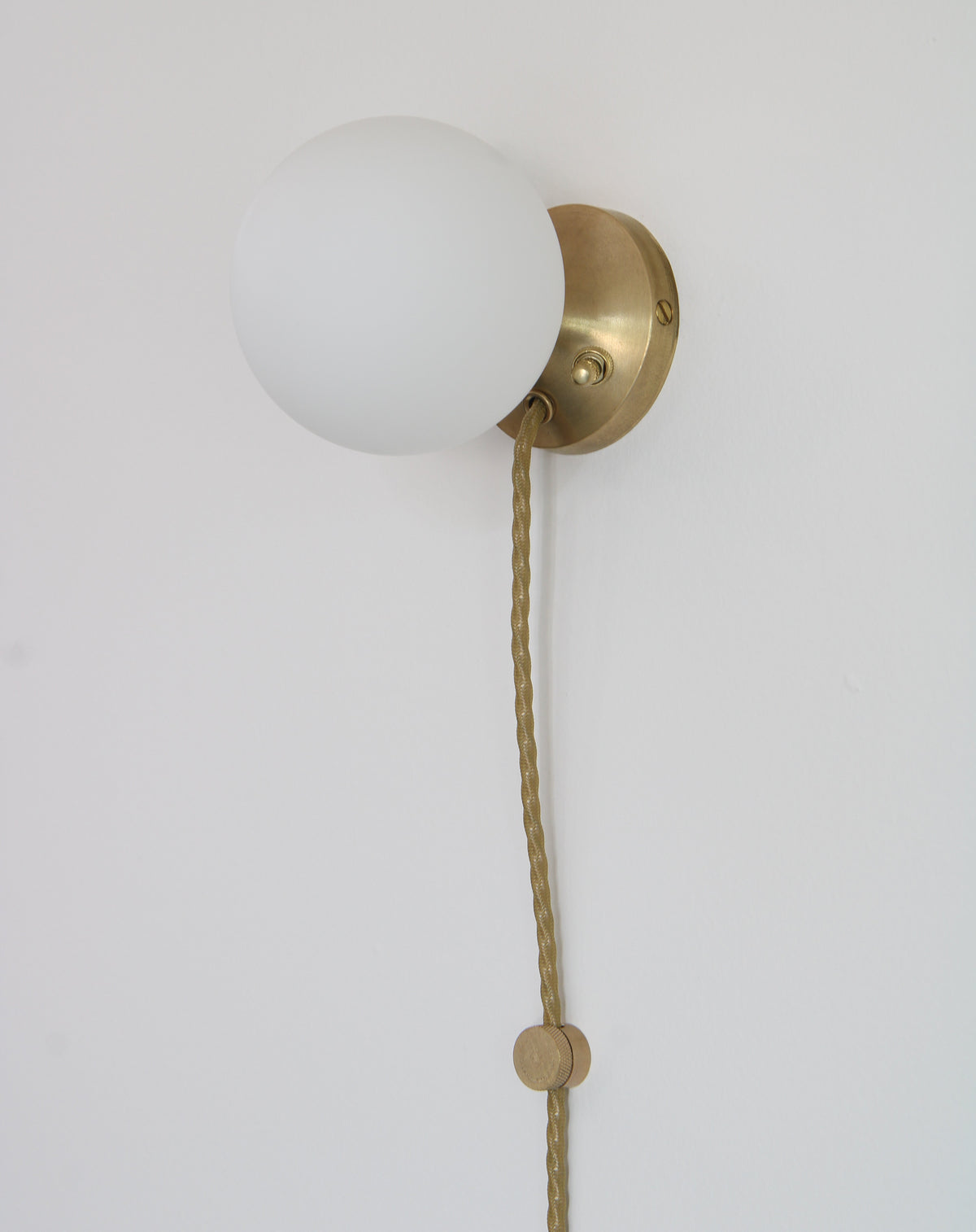 Brass Plug In Wall Sconce