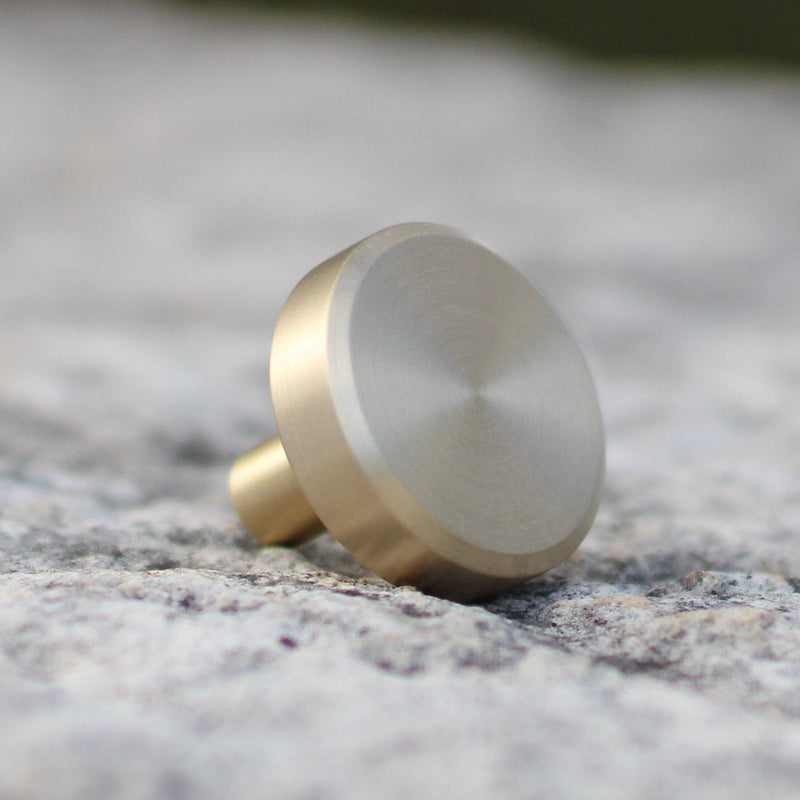 Sleek Modern Brass Cabinet Knobs