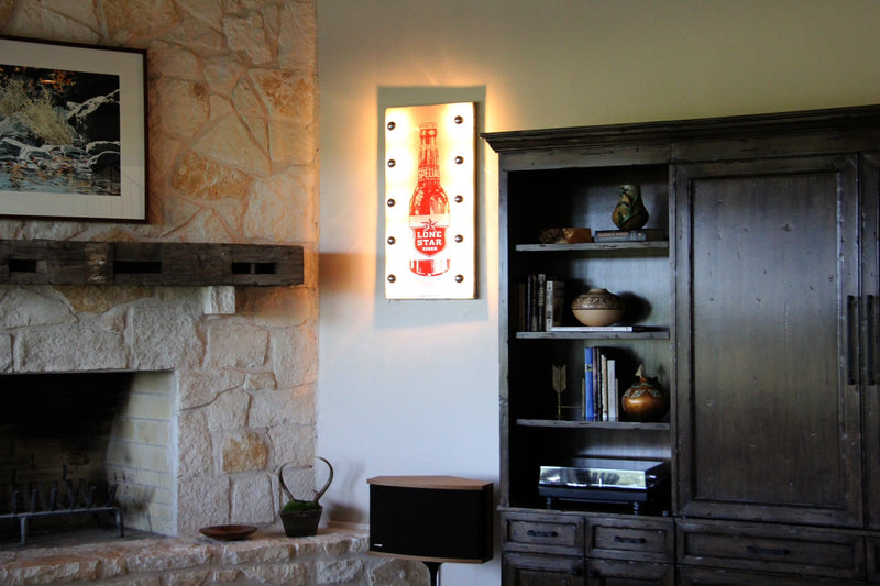 Repurposed Lone Start Beer Wall Sconce