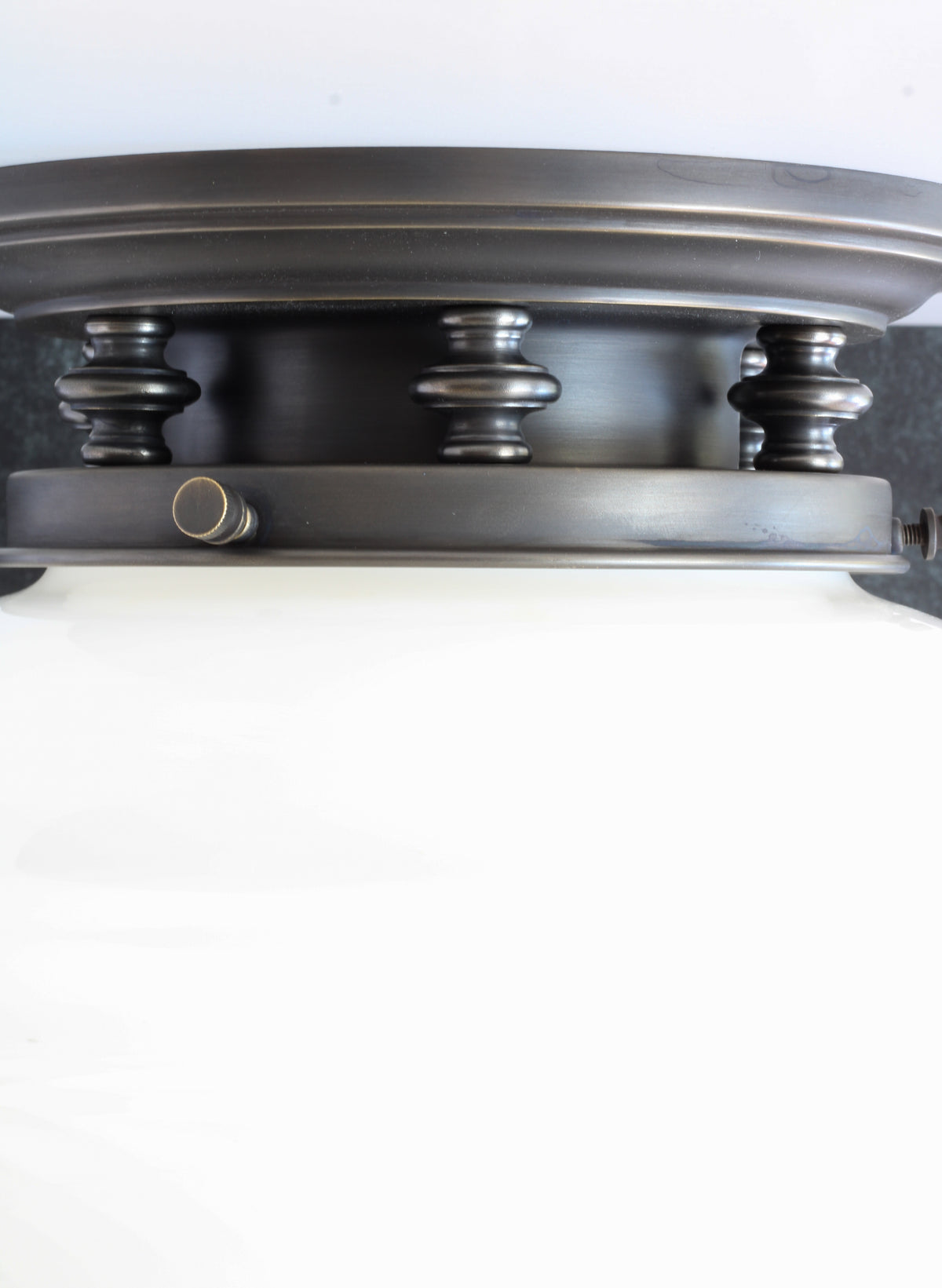Restored Vintage Schoolhouse Ceiling Light