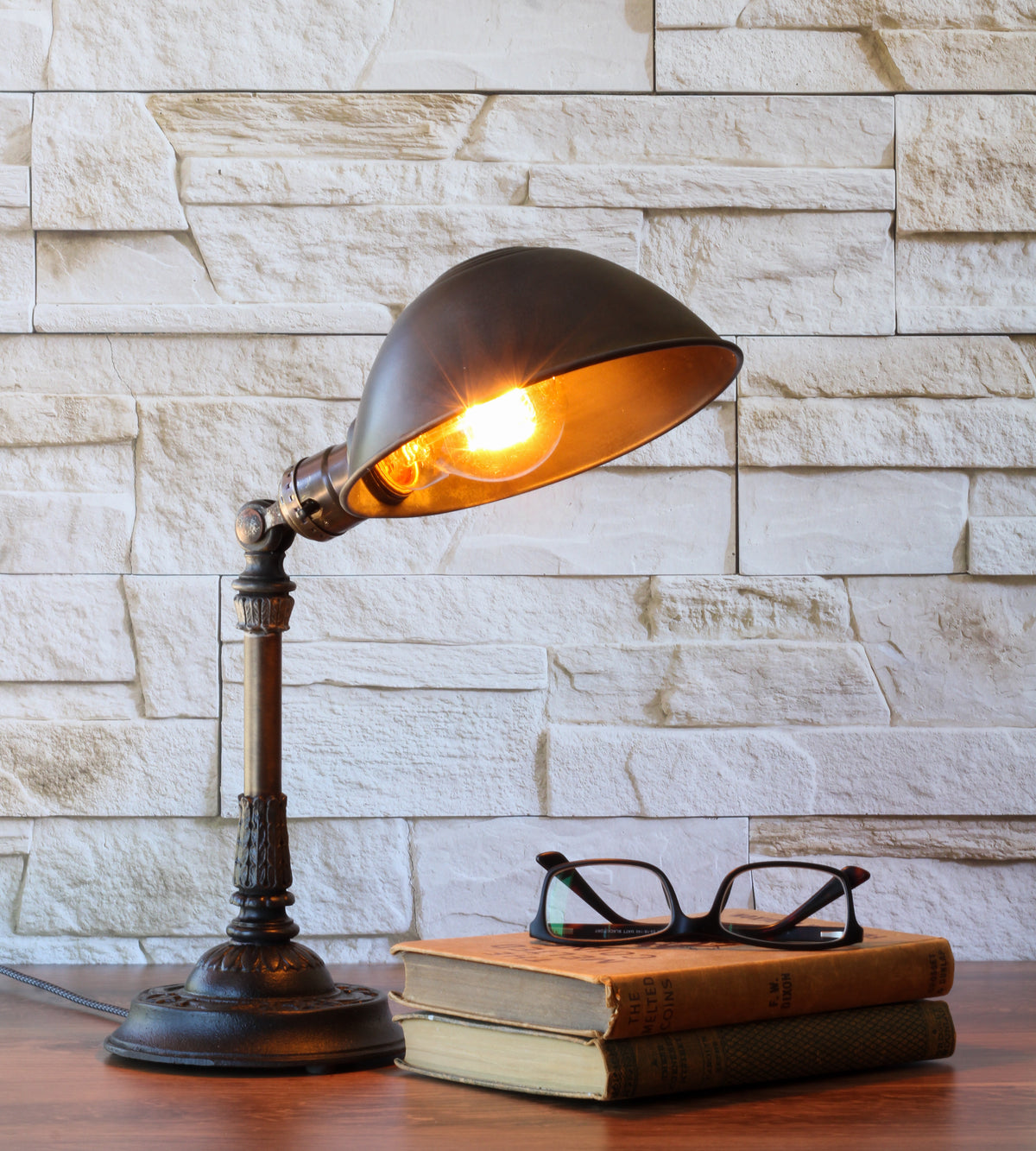 Vintage Adjustable Shade Desk Lamp