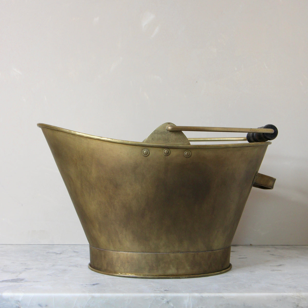 Vintage Brass Woco Coal Scuttle