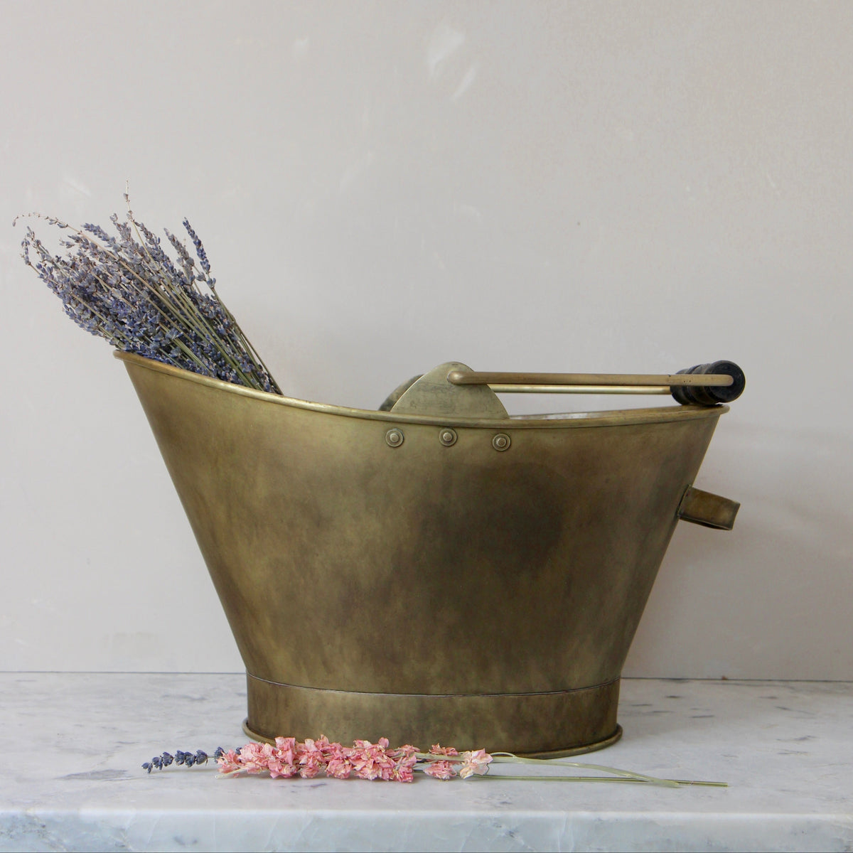 Vintage Brass Coal Scuttle