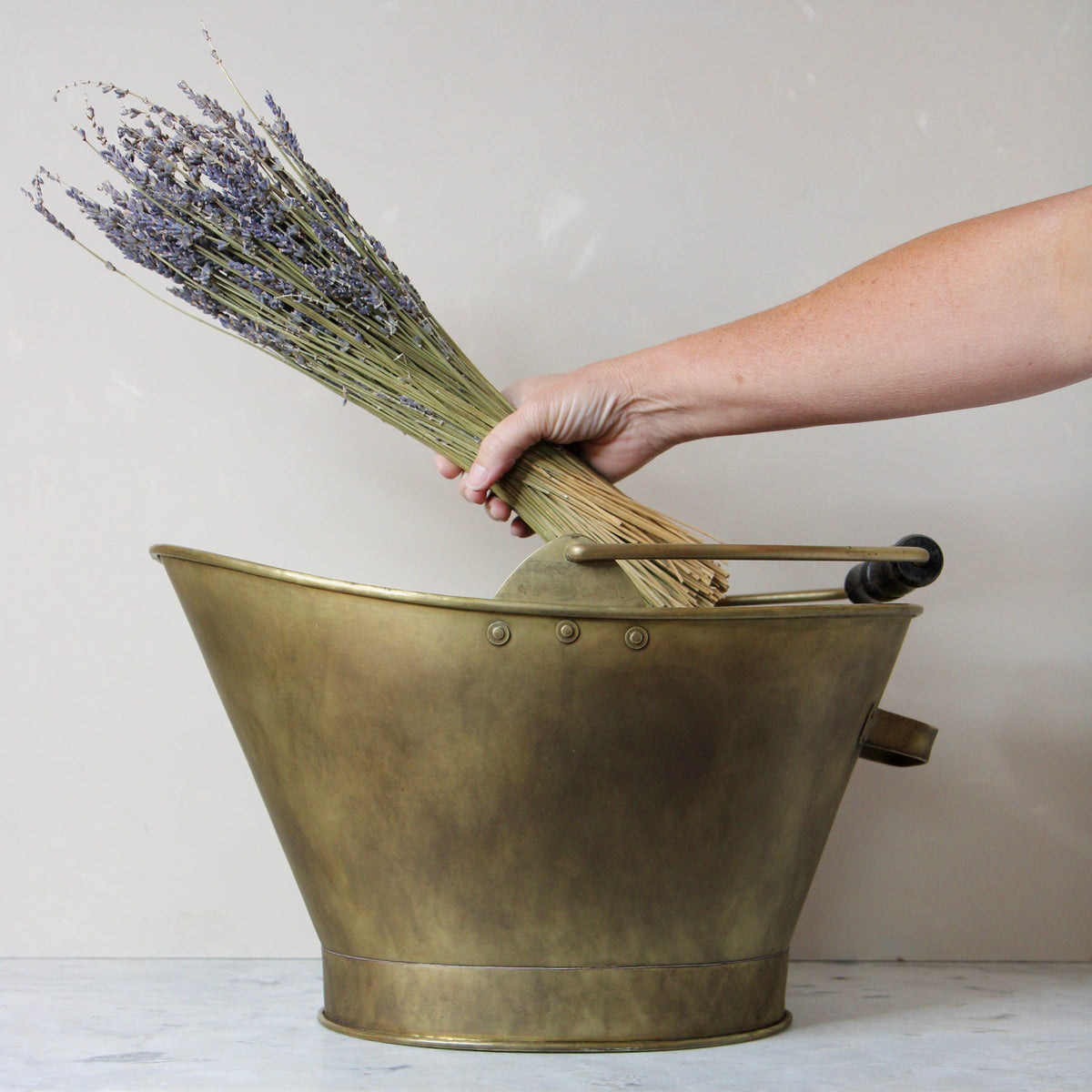Vintage Brass Woco Coal Scuttle