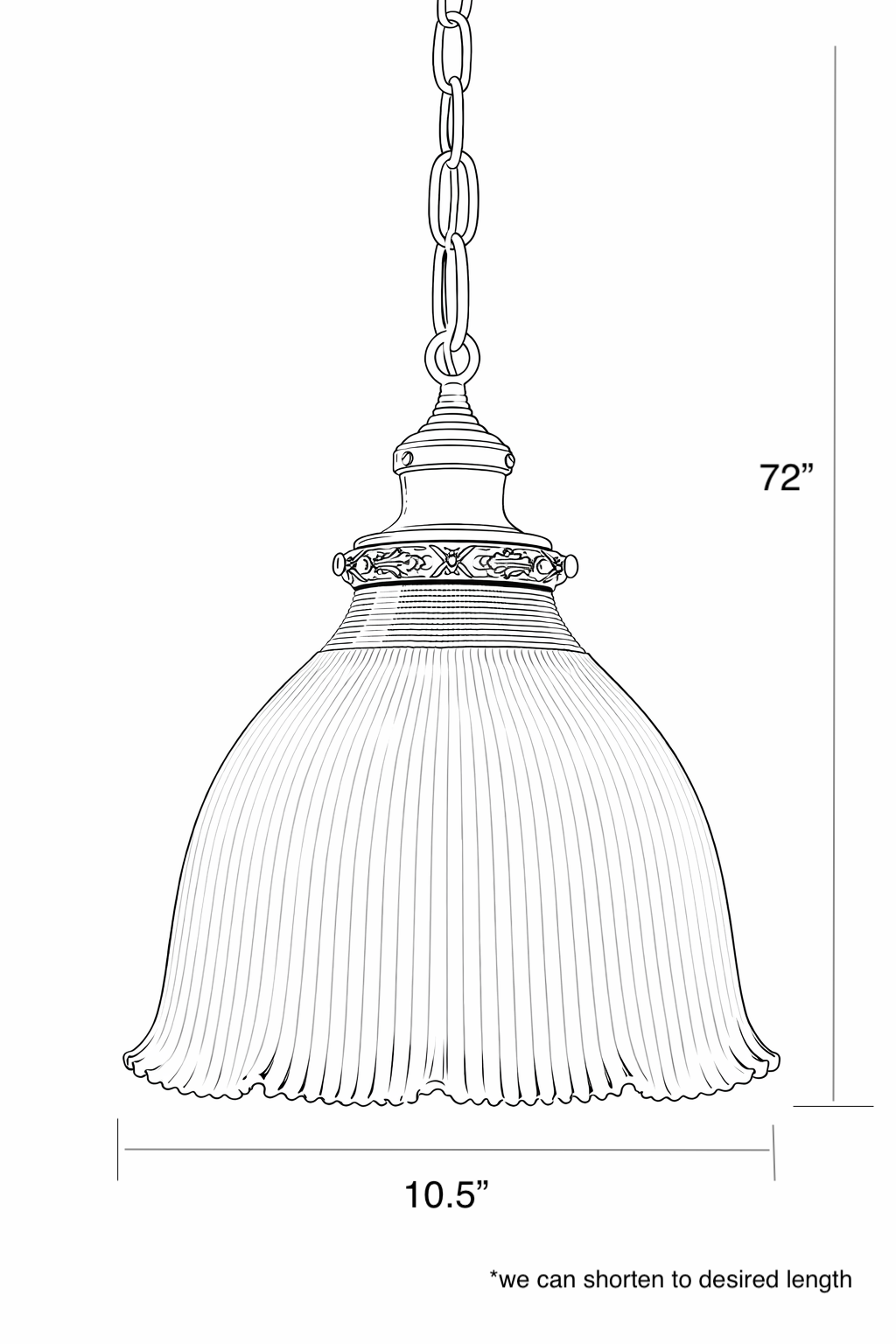 Vintage Holophane Shade Pendant