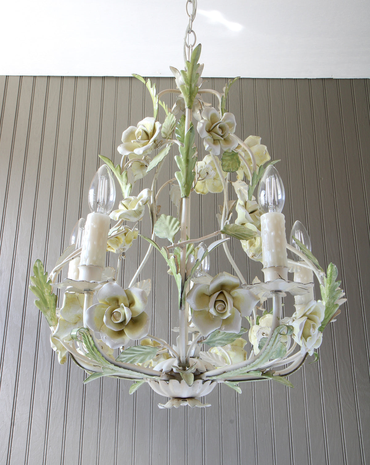 Vintage Italian Tole Chandelier