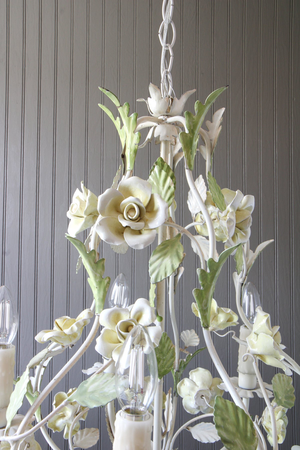 Vintage Italian Tole Chandelier