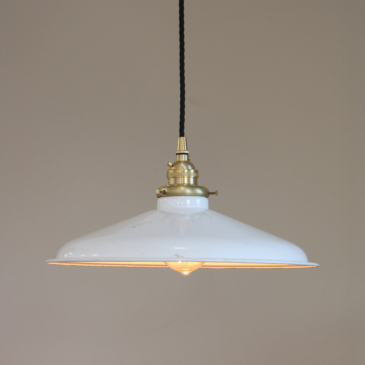 Vintage Enamel Shade Pendant