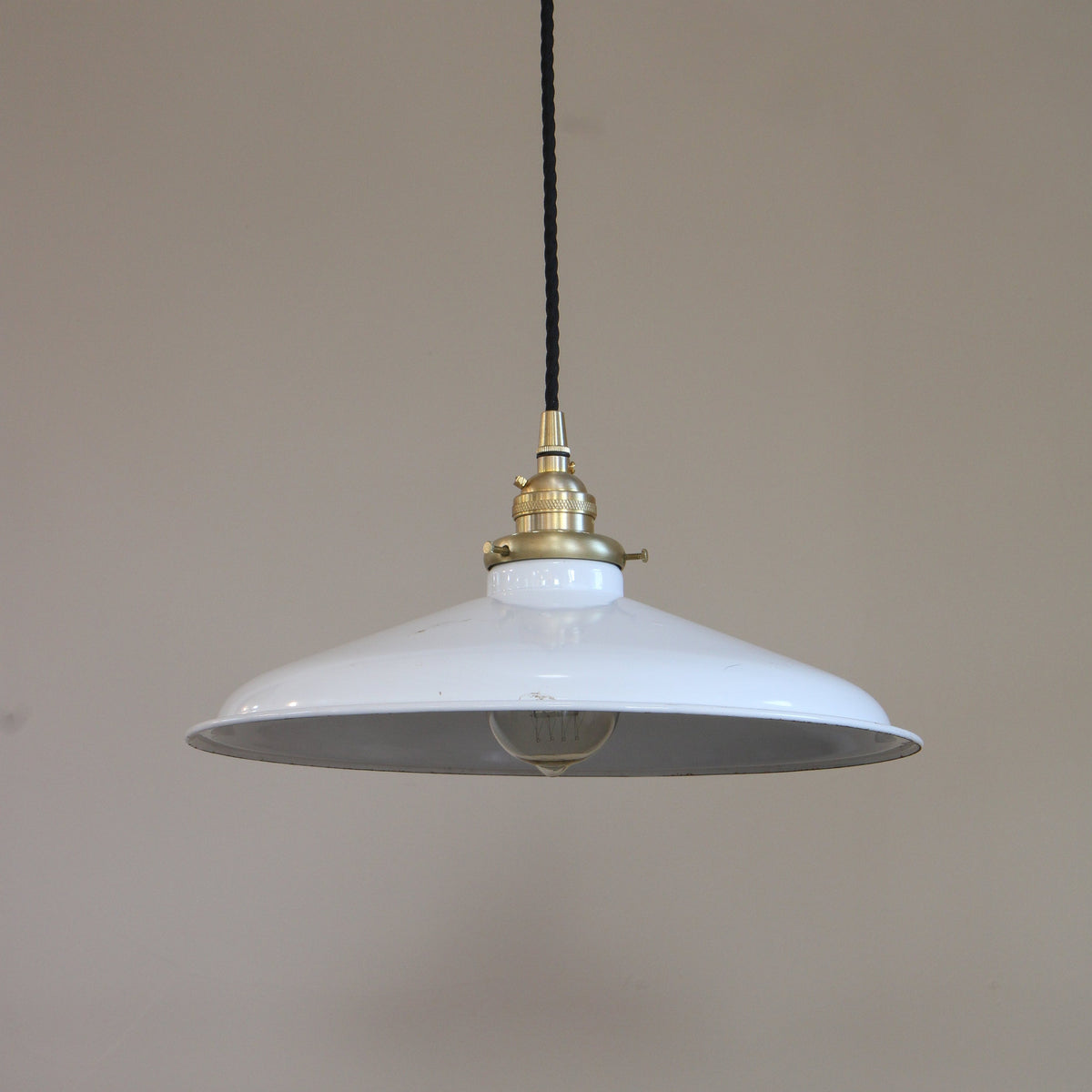 Vintage Enamel Shade Pendant